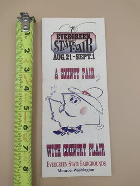 Evergreen State Fair 1997 Brochure Country Flair Monroe Washington PNW Vintage
